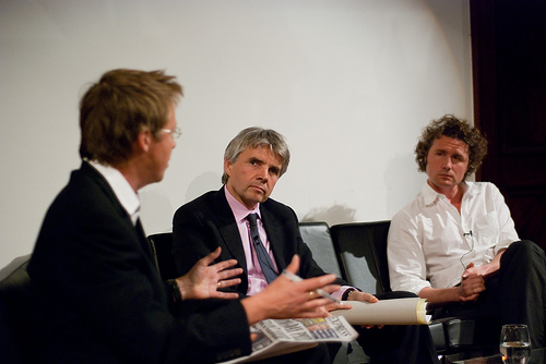 Simon Mayo chairs the debate between Lord Drayson and Dr Ben Goldacre at the RI