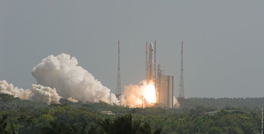 Herschel and Planck launch on board an Ariane 5