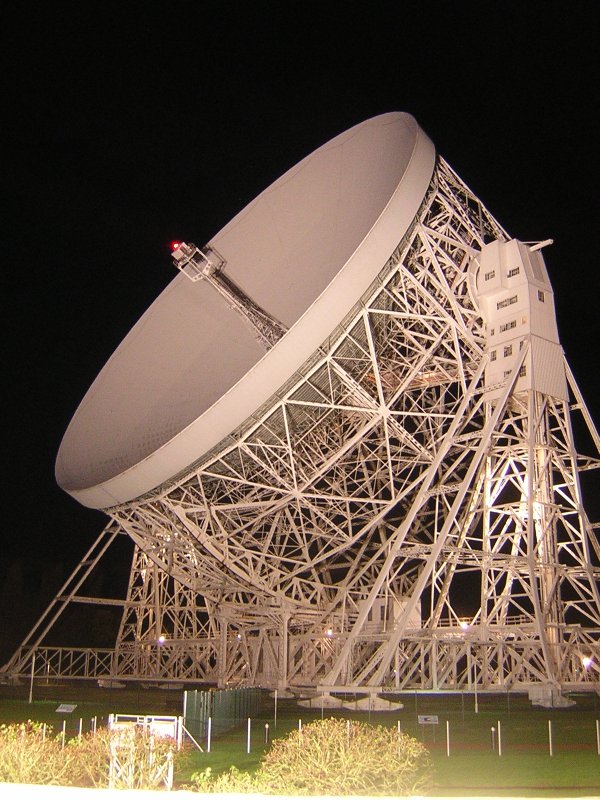 The Lovell telescope during the weather broadcast