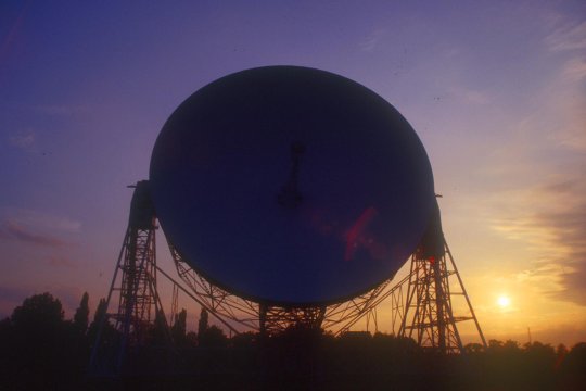 The Lovell telescope at sunset